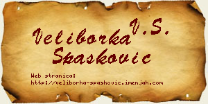 Veliborka Spasković vizit kartica